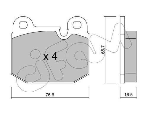 CIFAM Комплект тормозных колодок, дисковый тормоз 822-027-0