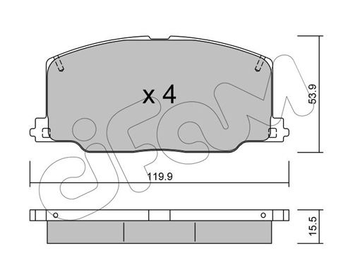 CIFAM Комплект тормозных колодок, дисковый тормоз 822-067-0