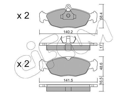 CIFAM Комплект тормозных колодок, дисковый тормоз 822-077-0