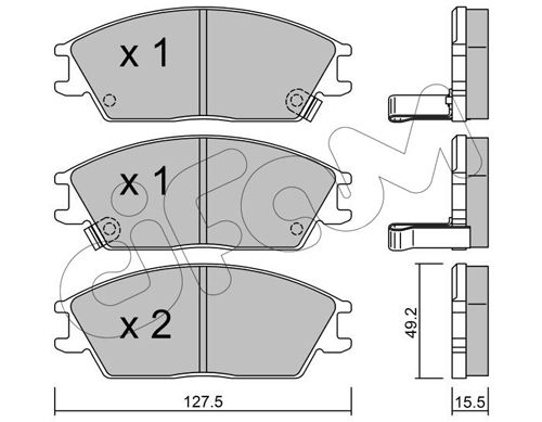 CIFAM Комплект тормозных колодок, дисковый тормоз 822-081-1