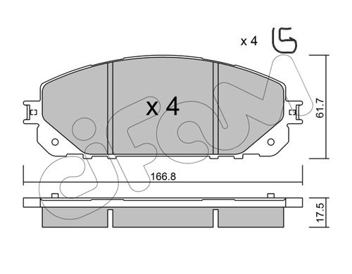 CIFAM Комплект тормозных колодок, дисковый тормоз 822-1000-0