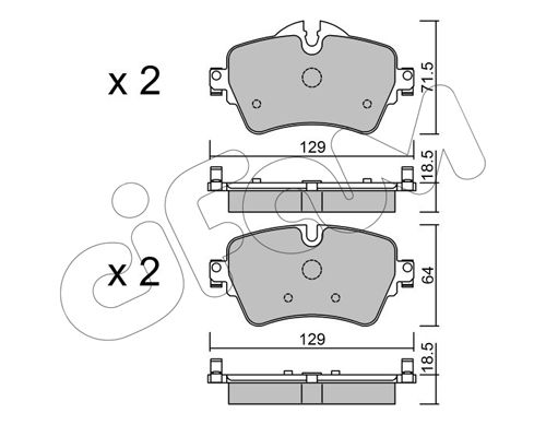 CIFAM Комплект тормозных колодок, дисковый тормоз 822-1013-0
