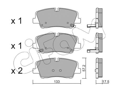 CIFAM Комплект тормозных колодок, дисковый тормоз 822-1095-0