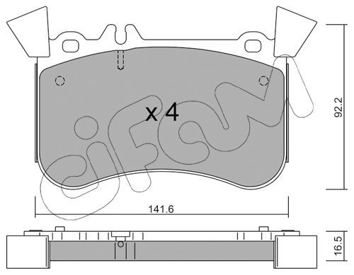 CIFAM Комплект тормозных колодок, дисковый тормоз 822-1133-1