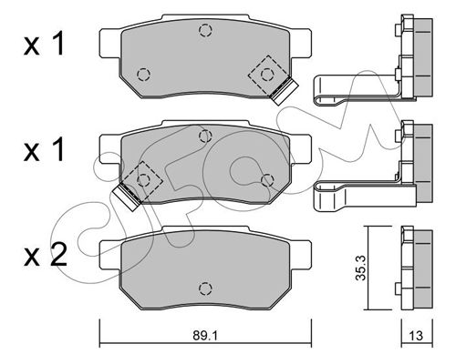 CIFAM Комплект тормозных колодок, дисковый тормоз 822-170-1