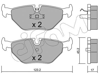 CIFAM Комплект тормозных колодок, дисковый тормоз 822-180-0
