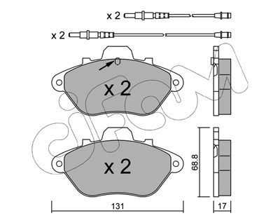 CIFAM Комплект тормозных колодок, дисковый тормоз 822-185-1