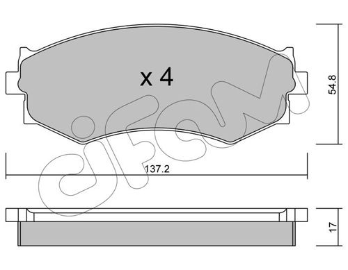 CIFAM Комплект тормозных колодок, дисковый тормоз 822-190-0