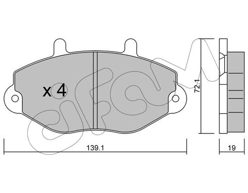 CIFAM Комплект тормозных колодок, дисковый тормоз 822-195-0