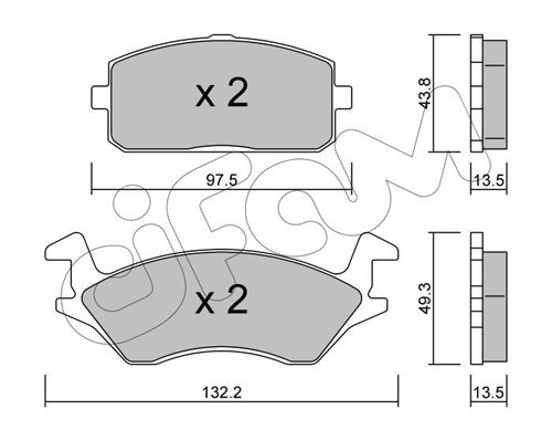CIFAM Комплект тормозных колодок, дисковый тормоз 822-234-0
