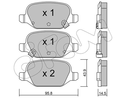 CIFAM Комплект тормозных колодок, дисковый тормоз 822-324-5