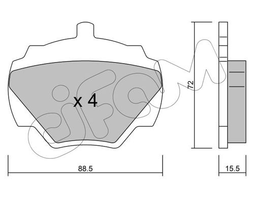 CIFAM Комплект тормозных колодок, дисковый тормоз 822-353-0