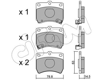 CIFAM Комплект тормозных колодок, дисковый тормоз 822-370-0