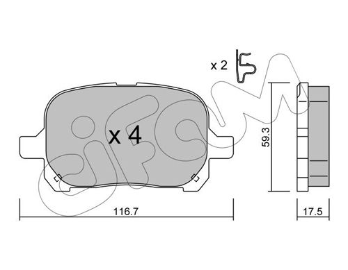 CIFAM Комплект тормозных колодок, дисковый тормоз 822-429-0