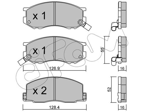 CIFAM Комплект тормозных колодок, дисковый тормоз 822-455-0