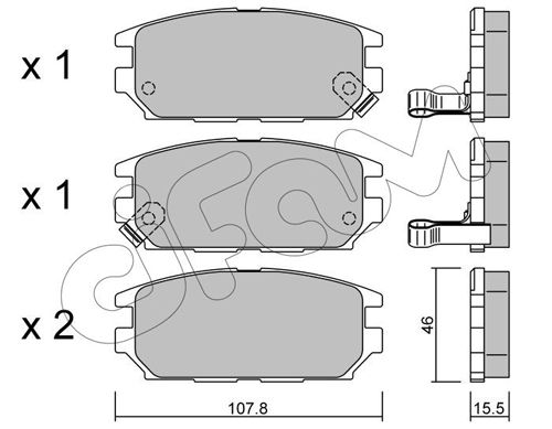 CIFAM Комплект тормозных колодок, дисковый тормоз 822-483-0