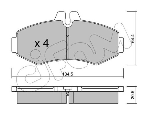 CIFAM Комплект тормозных колодок, дисковый тормоз 822-573-0