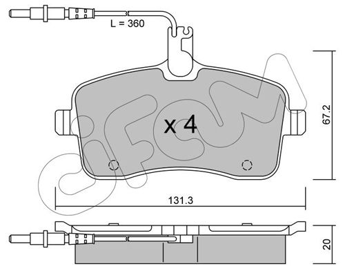 CIFAM Комплект тормозных колодок, дисковый тормоз 822-600-0