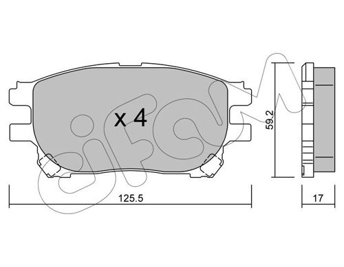 CIFAM Комплект тормозных колодок, дисковый тормоз 822-615-0