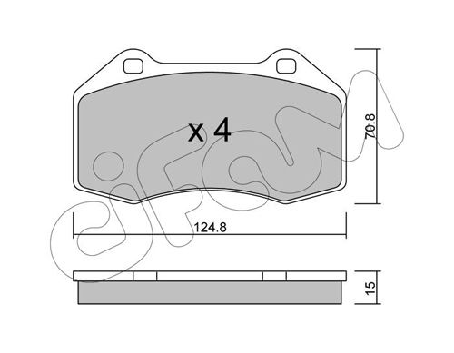 CIFAM Комплект тормозных колодок, дисковый тормоз 822-651-0