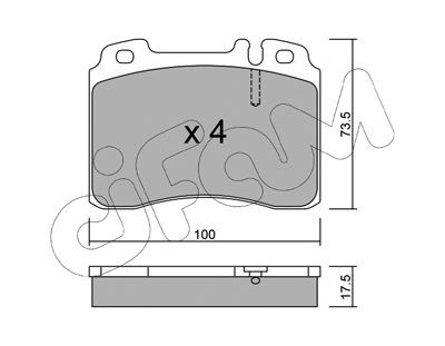 CIFAM Комплект тормозных колодок, дисковый тормоз 822-667-0