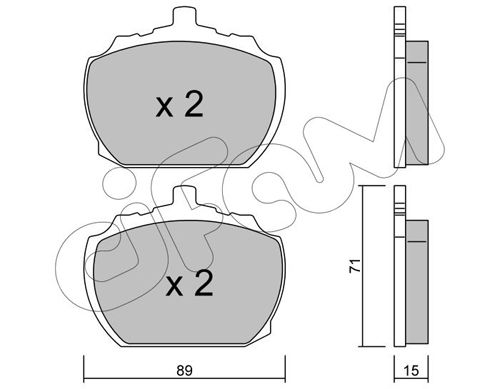 CIFAM Комплект тормозных колодок, дисковый тормоз 822-678-0