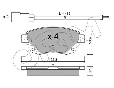 CIFAM Комплект тормозных колодок, дисковый тормоз 822-681-0
