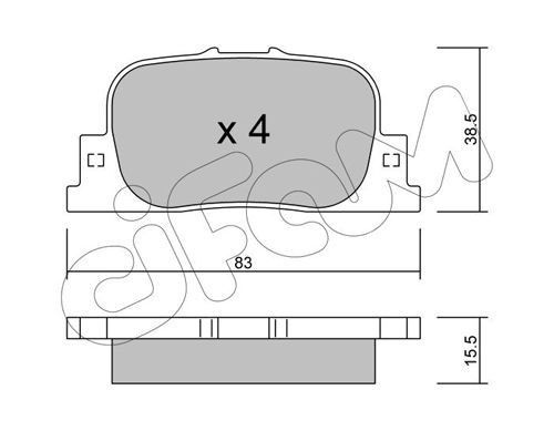 CIFAM Комплект тормозных колодок, дисковый тормоз 822-752-0