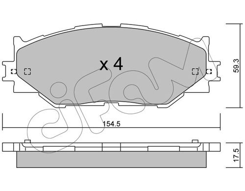 CIFAM Комплект тормозных колодок, дисковый тормоз 822-760-0
