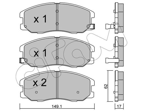 CIFAM Комплект тормозных колодок, дисковый тормоз 822-778-0