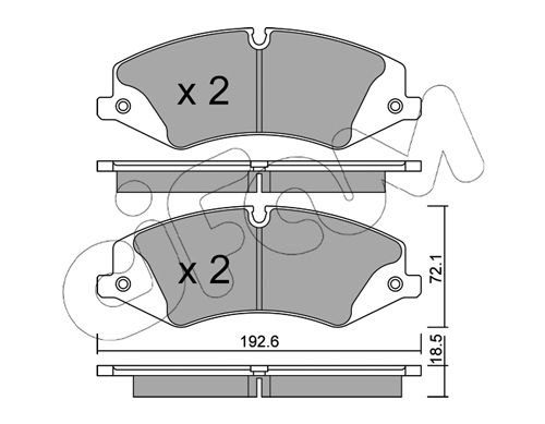 CIFAM Комплект тормозных колодок, дисковый тормоз 822-836-0