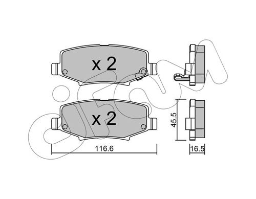 CIFAM Комплект тормозных колодок, дисковый тормоз 822-863-0
