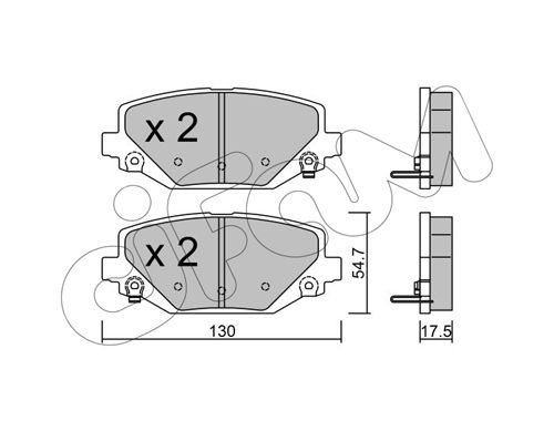 CIFAM Комплект тормозных колодок, дисковый тормоз 822-947-0