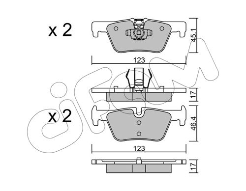 CIFAM Комплект тормозных колодок, дисковый тормоз 822-962-0