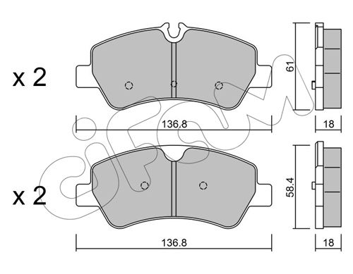 CIFAM Комплект тормозных колодок, дисковый тормоз 822-991-0