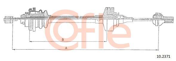 COFLE Трос, управление сцеплением 10.2371