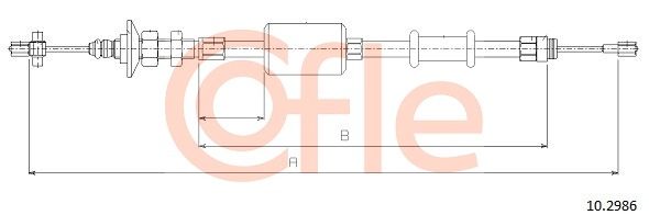 COFLE Трос, управление сцеплением 10.2986