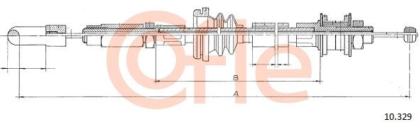 COFLE Трос, управление сцеплением 10.329