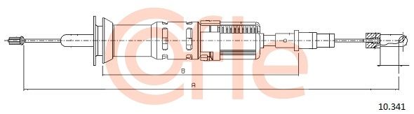 COFLE Трос, управление сцеплением 10.341