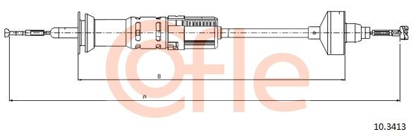 COFLE Трос, управление сцеплением 10.3413