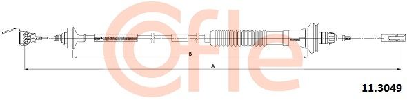 COFLE Трос, управление сцеплением 11.3049