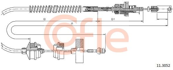 COFLE Трос, управление сцеплением 11.3052