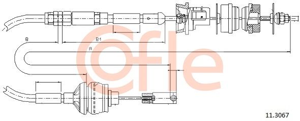 COFLE Трос, управление сцеплением 11.3067