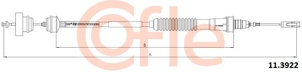 COFLE Трос, управление сцеплением 11.3922
