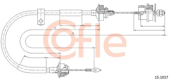 COFLE Трос, управление сцеплением 15.1037