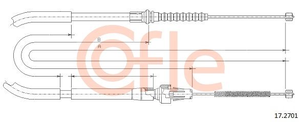 COFLE Тросик, cтояночный тормоз 17.2701