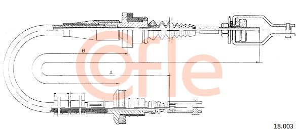 COFLE Трос, управление сцеплением 18.003