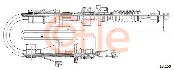 COFLE Трос, управление сцеплением 18.159