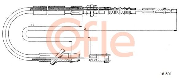 COFLE Трос, управление сцеплением 18.601