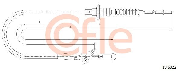 COFLE Трос, управление сцеплением 18.6022